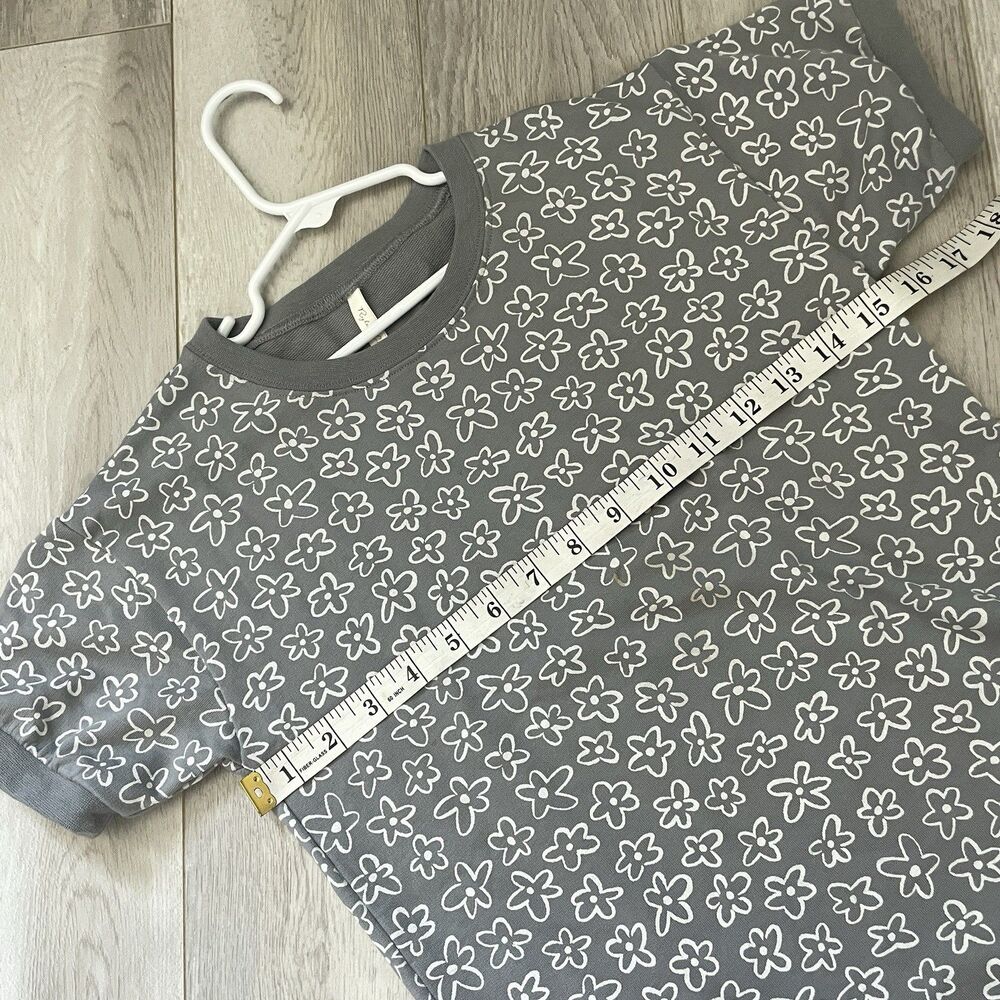 Rylee + Cru Dress floral shirt mini girl Gray White size 6-7 years casual summer - Picture 3 of 8